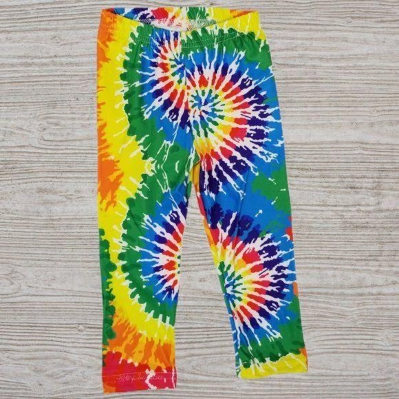 Orange Tunic Rainbow Tie Dye Leggings Scarf Set - Picture 4 of 5